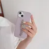 Designer Luxury Fashion Silicone Litchi Heart Chain Couleur unie Lettre Téléphone Case iPhone 15 14 14Pro 14Plus 13 12 Mini 11 Pro X XS Max XR Étui de téléphone de luxe