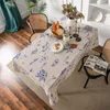 Table Cloth Cotton Floral Printed Tablecloth Linen Rectangular Japan Style For Dining Kitchen Protector Cover Mantel