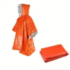 Poncho de pluie d'urgence, couverture de survie coupe-vent réutilisable pour le camping en plein air