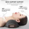 Massera nackkudde Electric Neck Massager Cervical Pillow Värmningsvibration Massage Back Traction Relax Sovminneskum Q231123
