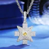 Designer Jewelry Factory Wholesale High Quality 925 Sterling Silver VVS Moisanite Diamond Iced Out Malta Cross Pendant avec GRA Certificat