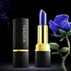 Yanqina 립스틱 검은 장미 블루 로즈 립 온도 색상 변화 자연스러운 오래 지속되는 방수 화장품 여성 메이크업