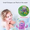 Bebek banyo oyuncakları duş oyuncak karikatür hayvan ahtapot çocukları plajda sürünen çocuk küvet yüzme havuzu su ile çalıyor 231122