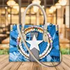 Sacs de soirée Sac en cuir PU Coloranimal CNMI Tribal Nortfsern Mariana Islands Sac à main pour dames Totes Crossbady Sac De Luxe Femme