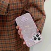 Роскошный чехол для телефона с блестками чехлы для iPhone для iPhone 15 Plus 14 Pro Max 13 12 11 Дизайнерский Bling сверкающий горный хрусталь с бриллиантами, украшенный драгоценными камнями 3D кристаллический треугольник P женский чехол