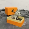 رسائل مصممة العلامة التجارية الرسوم المتحركة حيوانات صغيرة الكلب الإبداع الإبداعي سلسلة مفاتيح الحلقة PU جلدية النمط من سلسلة مفاتيح الهدايا المجوهرات 7Colors GT9F