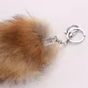 Keychains schattige staart sleutelhanger hanger vrouwen sleutelringhouder pompoms ketens f626