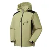 Herenjassen 2023 Winter Mode Winddicht En Waterdicht Outdoor Duikpak Effen Kleur Capuchon Lange Mouwen Sportjack