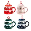 Tassen, 500 ml, niedliche Weihnachtstasse, Keramik, Kaffee- und Teetasse mit Weihnachtsmann-Figuren, Heimbüro, trinkendes chinesisches Porzellan, Jahresgeschenk 231122