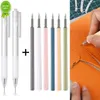 New 2 + 6Pcs Messer Pen Refill Set Art Utility Paper Cut Messer Scrapbooking Aufkleber Präzisionsschneidwerkzeug DIY Bastelbedarf Cutter