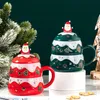 Tassen, 500 ml, niedliche Weihnachtstasse, Keramik, Kaffee- und Teetasse mit Weihnachtsmann-Figuren, Heimbüro, trinkendes chinesisches Porzellan, Jahresgeschenk 231122