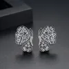 Stud Earrings Elegant Butterfly For Women Wedding Party Luxury Shiny CZ Gun Black Silver Gold Brinco Jewelry Gift