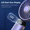 Andra hem Garden Portable Handheld Fan Office Desktop USB laddar multifunktionell vikning liten elektrisk med nacke lanyard 230422