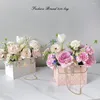 Gift Wrap Portable Box Rose Flower Packaging Boxs Wedding Valentine's Day Birthday Party Gifts Shop Wrapping Bag Paper