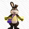 Brown Bunny Rabbit Mascot Costume Adult Cartoon Postacie strój otwierający i zamykający promocje marketingowe ZZ7754287G