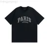 Designer Balencaigaity T Shirt Balancia High Edition Paris Summer New B Home Front Print Paris Löst Löst kort ärm T-shirt unisex