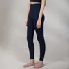 Pantalons actifs Leggings de sport pour femmes Jogging exercice atheltique sans couture Yoga couleur unie bleu marine Push Up pantalons de gymnastique serrés