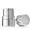 100pcs Silver Plated glass cosmetic jars Cream bottles 5g 10g 15g 20g 30g 50g lip balm cream containers