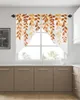 Curtain Leaf Plants Country Style Orange Gradient Triangular Home Decoration Window Treatments For Kitchen Livingroom Balcony