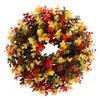 Decorative Flowers 38/48cm Artificial Wreath For Farmhouse Room Front Door Decor Hanging Thanksgiving Autumn Style Harvest Ornament