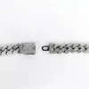 Naszyjnik na męski łańcuch kubański łącze złote łańcuchy lodowane biżuteria diamentowa bransoletka 12 mm okrągły kubański łańcuch gruby naszyjnik dla mężczyzn i kobiet