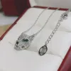 Подвесные ожерелья Panthere Collese для женщин -дизайнера для мужчины Diamond Emerald Fine Silver Gold.