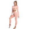 Active Sets Yoga Clothes High Waist Seamless Pants Sports Fitness Set Colorful 3-piece Suit Leggings Long Line Bra Tracksuit