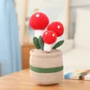 Dolls Dolls Jellycats محشوة النباتات الفخمة LifeLike Potted Plant Doll النضج كعكة شجرة الصنوبر الخيزر