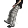 Herrenhosen SYUHGFA Ice Silk Stripe Wide Leg Casual Straight Loose 2023 Frühling Kontrastfarbe Korean Fashion Male Hose