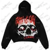 Sweats à capuche pour hommes Sweatshirts New INS Style Punk Casual Wings Skull Head Pull de haute qualité imprimé à capuche High Street Top pour hommes et femmes y2k harajuku T231123