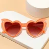 Sunglasses Heart Shaped For Women Diamond Design Jelly Color UV400 Protection Sun Glasses Brand Designer Cat Eye Eyewear Female