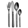 Dinnerware Sets 24/18pcs Rose Gold Cutlery Tableware Stainless Steel Knife Spoon Fork Vintage Flatware Set Dishwasher