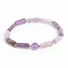 Bracelets de charme 10pcs Praça de pedra natural Amethyst Lucky Bread Bracelet Lapis Lazuli Rose Quartz Crystal for Women Jewelry