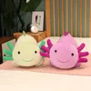 Poupées en peluche Kawaii 60 cm Axolotl peluche jouet dessin animé animal en peluche peluche poupée pour enfants anniversaire noël Halloween cadeaux salamandre 231122