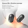 Massaging Neck Pillowws Relax Sleeping Electric Massager Cervical Pillow Hot Compress Vibration Massage Neck Traction Memory Foam Pillow Spine Support Q231123