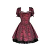 Vintage Women Spring Sexy Halter New Year Party Red Lace Dresses Y K Long Sleeve Slim Waist Dress Female