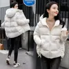 Trench da donna Parka invernale Giacca Cappotto corto con cappuccio Giacche imbottite in cotone Parka caldo spesso Servizio di pane casual 2023 Capispalla