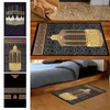 Tapijten Arabische fluweel tapijt geprinte moslimaanbiddingmat Europese klassieke woningdecoratie