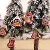 Other Event Party Supplies 129Pcs Weihnachten Holz Anhänger Schneeflocke Weihnachtsbaum hängende Ornamente Dekorationen für Zuhause Navidad Geschenk Jahr 230422