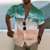 Camicie casual da uomo Camicia estiva hawaiana da cocco per uomo Camisa oversize con teschio da uomo stampato in 3d da spiaggia