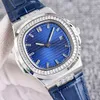 Patekphilippe Автоматические PP Diamond Mechanical Watch PATCS 40 -мм часы Mens Watch Watch Watch Кожаная кожаная водонепроницаем