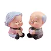 Dinnerware Sets 2pcs Resin Elderly Couples Anniversary Wedding Cake Topper Figurines Old Decoration Ornament Landscape