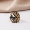 Cluster Rings Cute Spider Web Hollowed Out Styling Black Ring for Men and Women Punk Style Personlighet Hip Hop Accessories