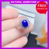 Anéis de cluster Legítimo Real Original S925 Anel de Casamento de Prata Esterlina para Mulheres Natural Lapis com Certificado