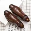 Dress Shoes European Station Men Arrival Pointed Splice Casual Fashion Derby Leather Shoes Black Brown Sizes 38-48 Free Delivery Men S 231123