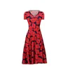 فساتين الحفلات الصيفية لباس صيفي المطبوعة Sundress Long Midi Robe Ender Tempe High Weist بالإضافة إلى حجم Vestido Feminino