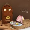 1pcs Pencil Case Kız Güzel Kırtasiye Yaratıcı Stand Kawaiis Kılıfları Peluş Okul Evrakları