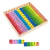 Nauka zabawek Dzieci 99 Tabela mnożenia Tabela matematyka 1010 Bloki figurowe Dziecko Ucz się kolorowe drewniane wczesne edukacyjne prezent Montessori 231122