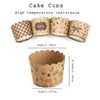 Stampi da forno 50pcs Brown Krafts Muffin Cupcake Paper Cup Liners Wedding Birthday Party Cake Wrapping