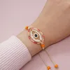 Bracelet perlé brin personnalisé oeil du diable créatif Vintage à la mode minimaliste tricoté à la main réglable bohème perle de riz
